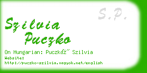 szilvia puczko business card